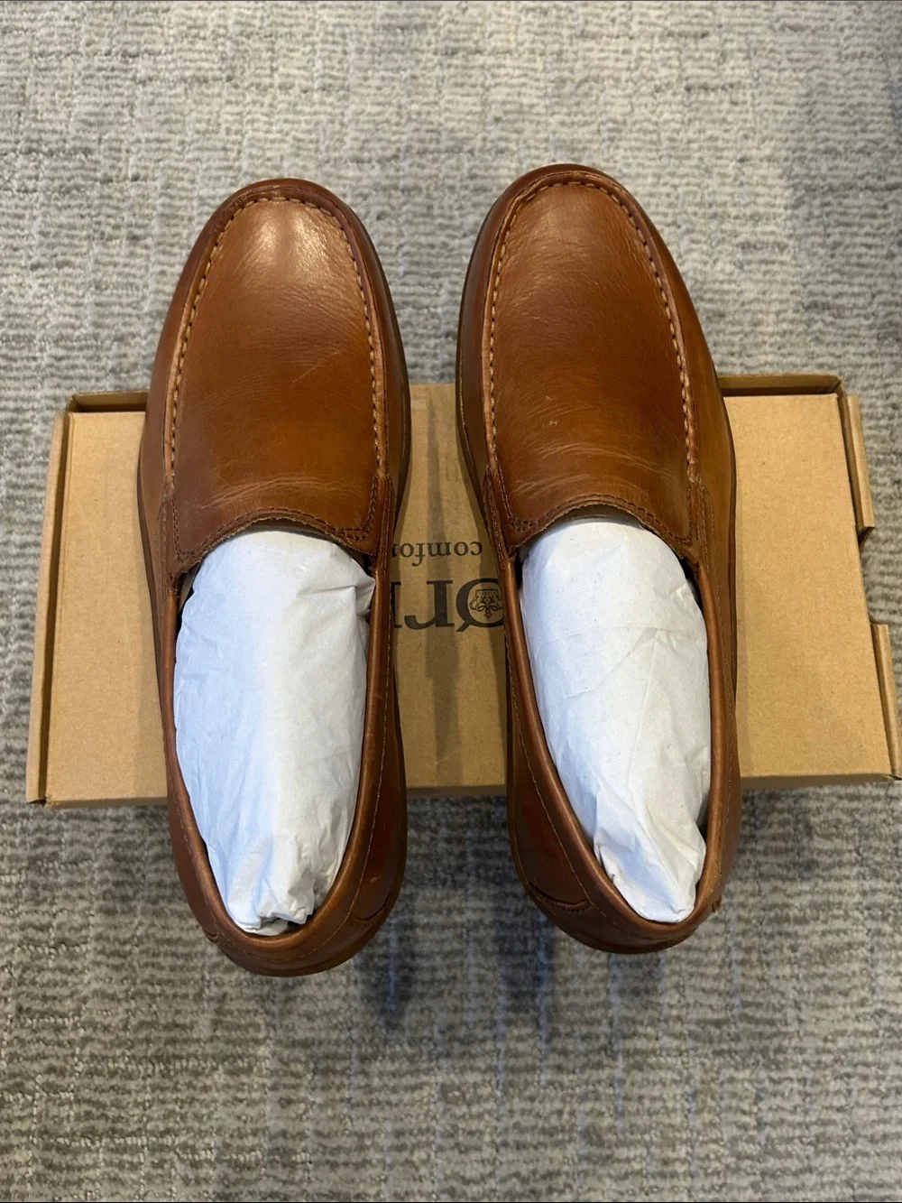 Born Men's Caleb Moc Toe Loafer Brown 8.5